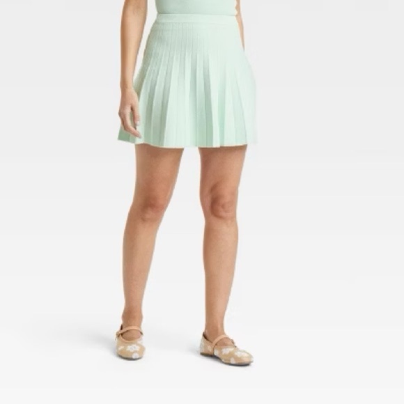 a new day Dresses & Skirts - Women's Pleated Mini Sweater Skirt - A New Day Mint Size M